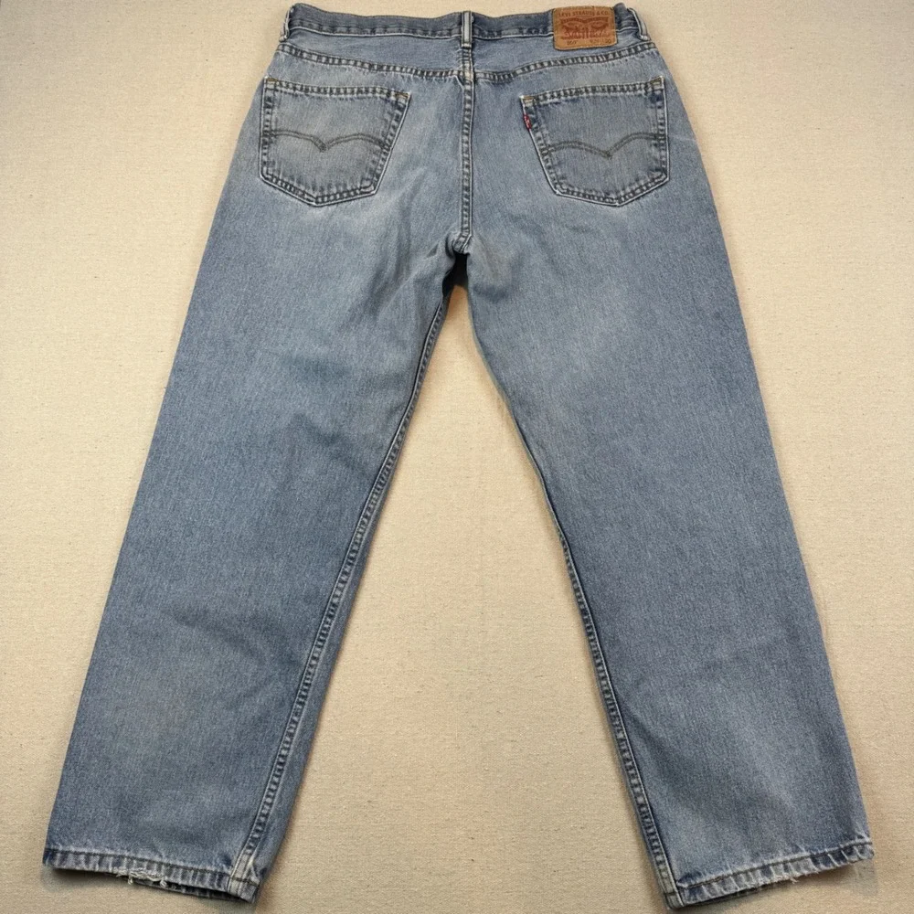 Levis 36x30 550 Relaxed Fit Jeans Mens Light Blue Denim Tapered Leg